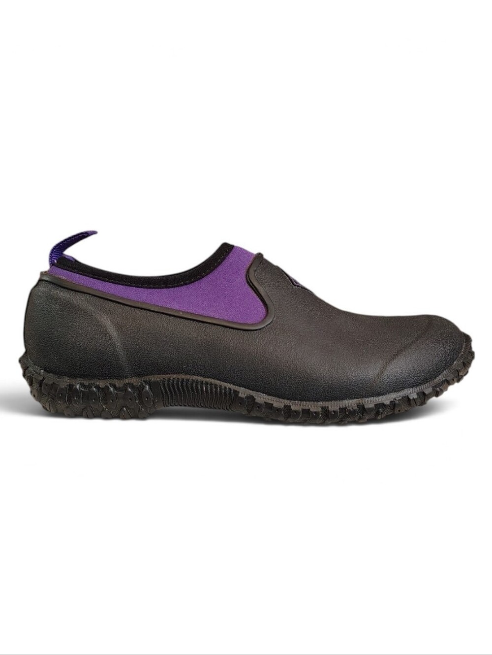 Muck Boot Women's Muckster II Clog Low Ankle Rain Shoe Black Purple Size 6